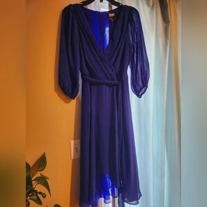 DKNY lovely flowy shimmering blue dress